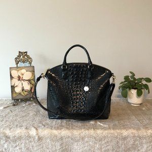 Brahmin Duxbury Satchel | Large Black Leather